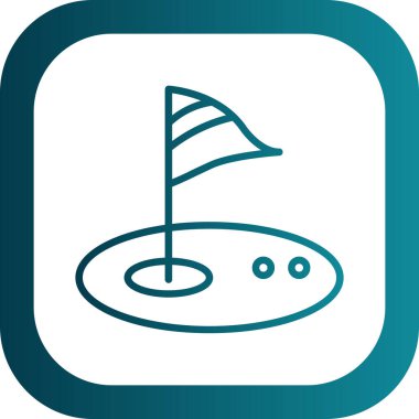 Golf simgesinin vektör illüstrasyonu 