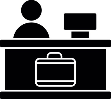 İş masası çalışanı simgesi