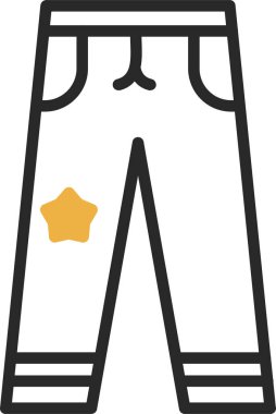 pantolon simgesi, modern vektör illüstrasyonu 