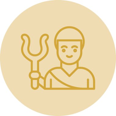 Bir işçi simgesinin vektör illüstrasyonu