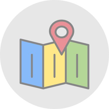 harita pin konumu simgesi düz biçimli