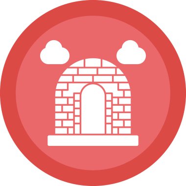 Bina. Web simgesi basit illüstrasyon