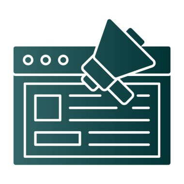 reklam simgesi modern vektör illüstrasyonu 