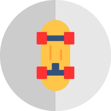 Kaykay web simgesi basit illüstrasyon