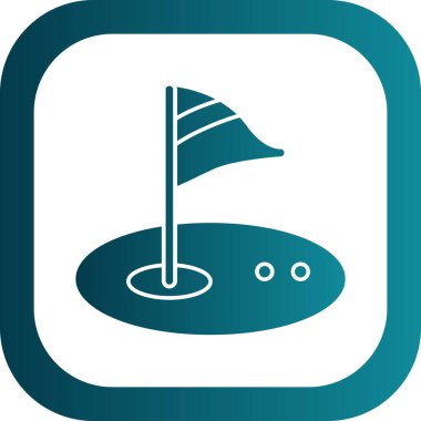 Golf simgesinin vektör illüstrasyonu 