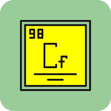 vektör basit simgesi Californiyum 