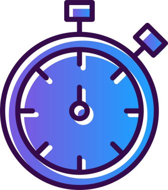 Doldurulmuş kronometre simgesi - taslak biçimi