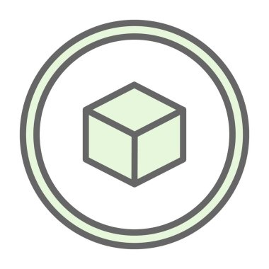 Küp simgesi, vektör illüstrasyon tasarımı