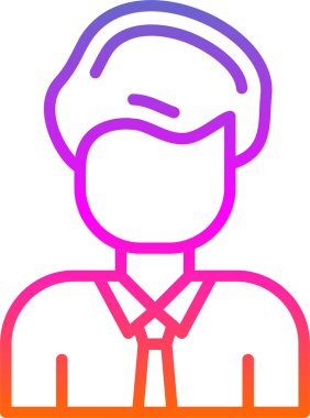 Yönetici düz simgesinin vektör illüstrasyonu 