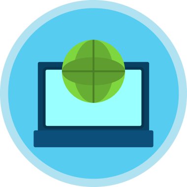 Web tarayıcı simgesi, vektör illüstrasyonu basit tasarım