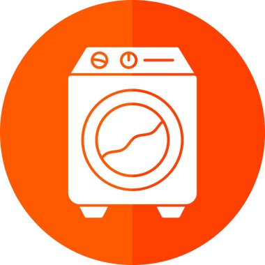 Bir çamaşır makinesinin vektör çizimi