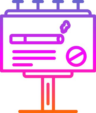 reklam panosu simgesi, vektör illüstrasyonu basit tasarım