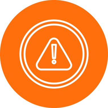 Dikkat uyarı simgesi tam taslak biçiminde 