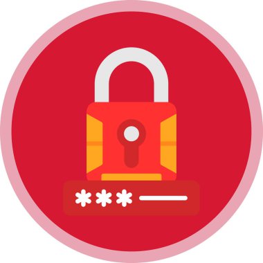 Kilit. Web simgesi basit illüstrasyon