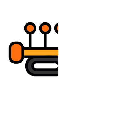 Tuba vektörü basit simgesi