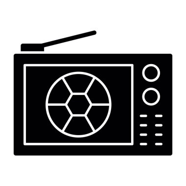 TV simgesi vektör illüstrasyonu 