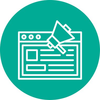 reklam simgesi modern vektör illüstrasyonu 