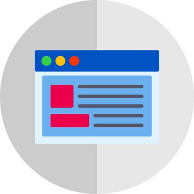 Web sayfası. Web simgesi basit illüstrasyon