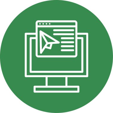 İniş Sayfası. Web simgesi basit illüstrasyon