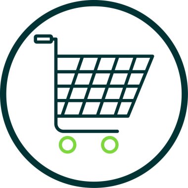 Alışveriş arabası ikonu, illüstrasyon 