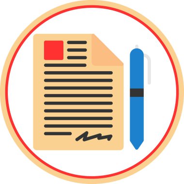 Belge. Web simgesi basit illüstrasyon