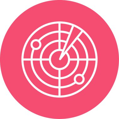 Radar modern simgesinin vektör illüstrasyonu              