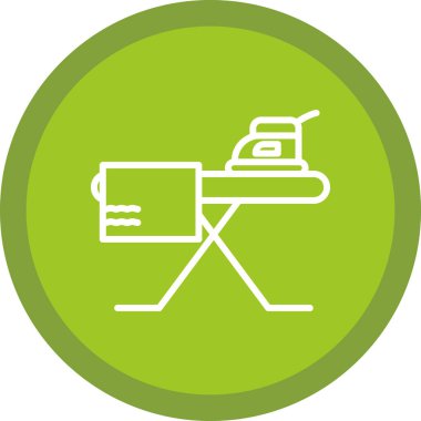 Ütü tahtası simgesi illüstrasyonu 