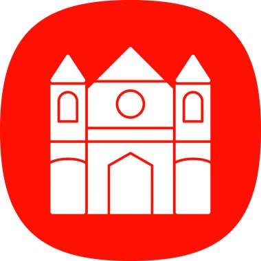 Kiliseye. Web simgesi basit illüstrasyon