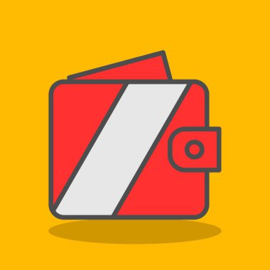 wallet icon, vector illustration simple design