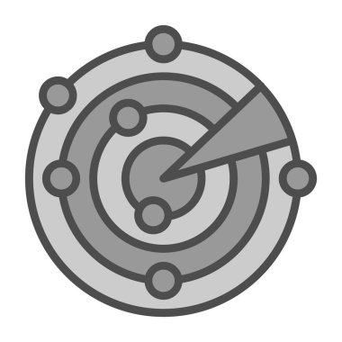 Radar modern simgesinin vektör illüstrasyonu              