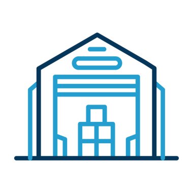 Depo simgesi vektör illüstrasyonu