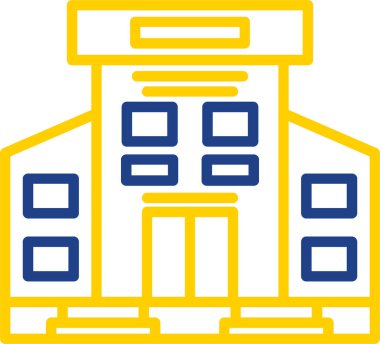 Bina inşaat simgesi - ana hatları biçiminde