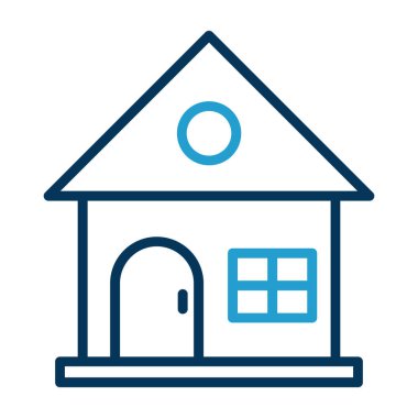 ev web simgesi, vektör illüstrasyonu 