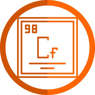 vektör basit simgesi Californiyum 