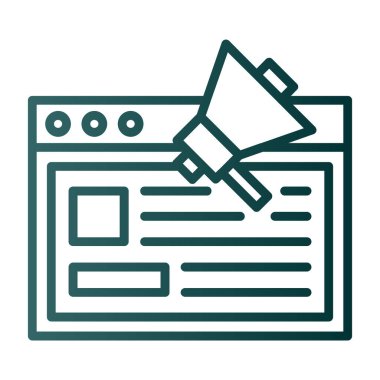 reklam simgesi modern vektör illüstrasyonu 