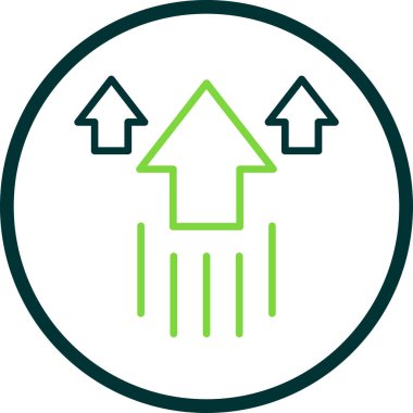 Yeşil bir simgenin vektör illüstrasyonu