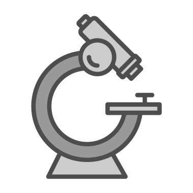 mikroskop simgesi, vektör illüstrasyonu basit tasarım