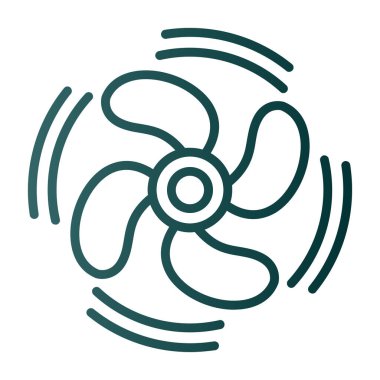 Pervane düz simgesi, vektör çizim