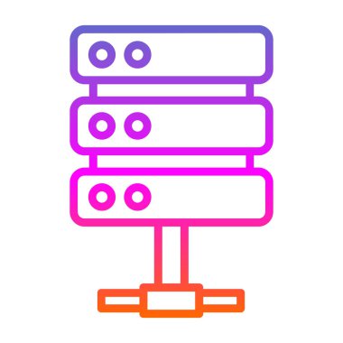 sunucu simgesi, vektör illüstrasyonu basit tasarım