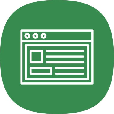 Web sayfası. Web simgesi basit illüstrasyon