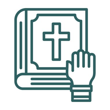 İncil kitabı vektör simgesi, modern tasarım illüstrasyonu