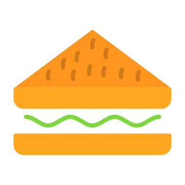 Sandviç. Web simgesi basit illüstrasyon           