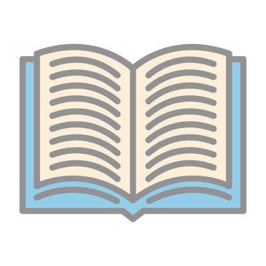 kitap simgesi, vektör illüstrasyonu basit tasarım