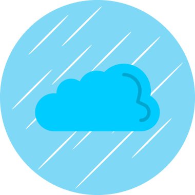 Basit Bulutlu hava simgesi, vektör illüstrasyonu