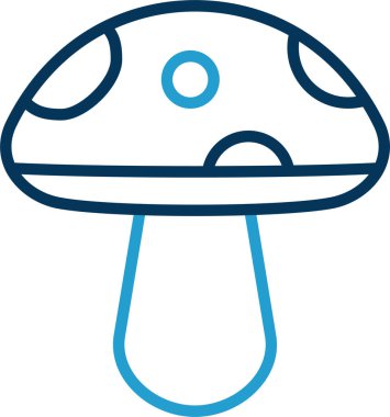 Mantar. Web simgesi basit illüstrasyon