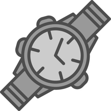 Kol saati simgesi basit tasarım 