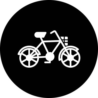 bisiklet düz simgesi, vektör illüstrasyonu