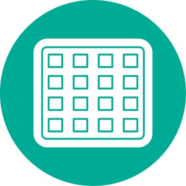 waffle düz vektör simgesi 