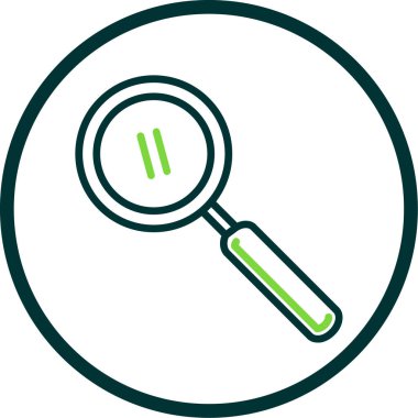 Büyütme cam simgesi vektör illüstrasyonu 