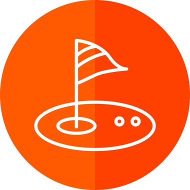 Golf simgesinin vektör illüstrasyonu 